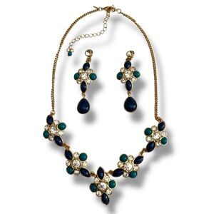 Necklace and Matching Earrings for Pierced Ears Signed JJH